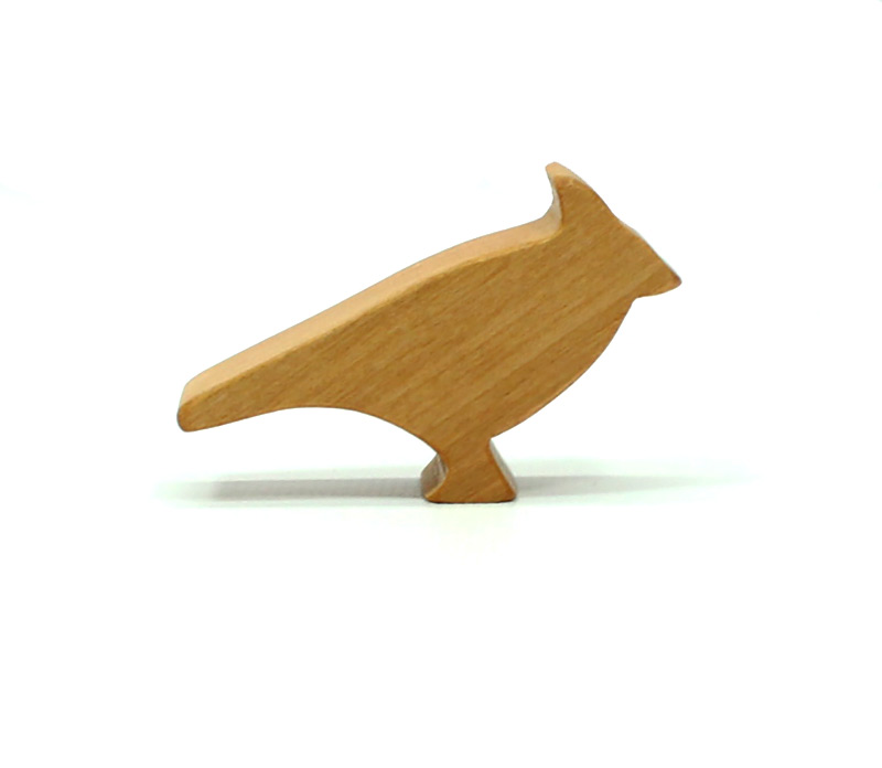 Wooden Bird Figure Cardinal